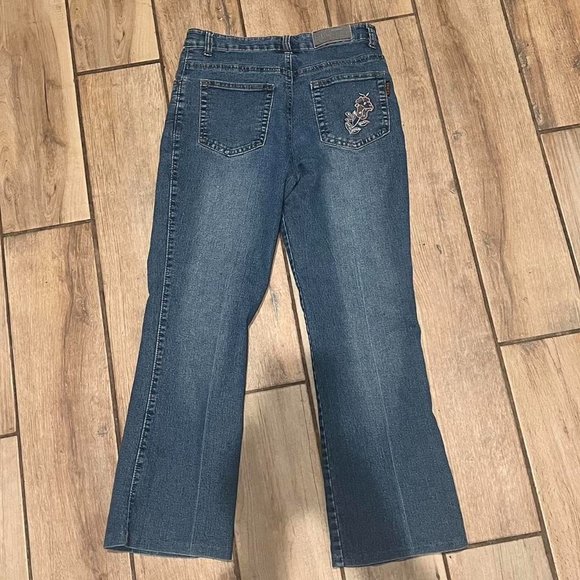 y2k floral bedazzled bling jeans - Picture 7 of 8